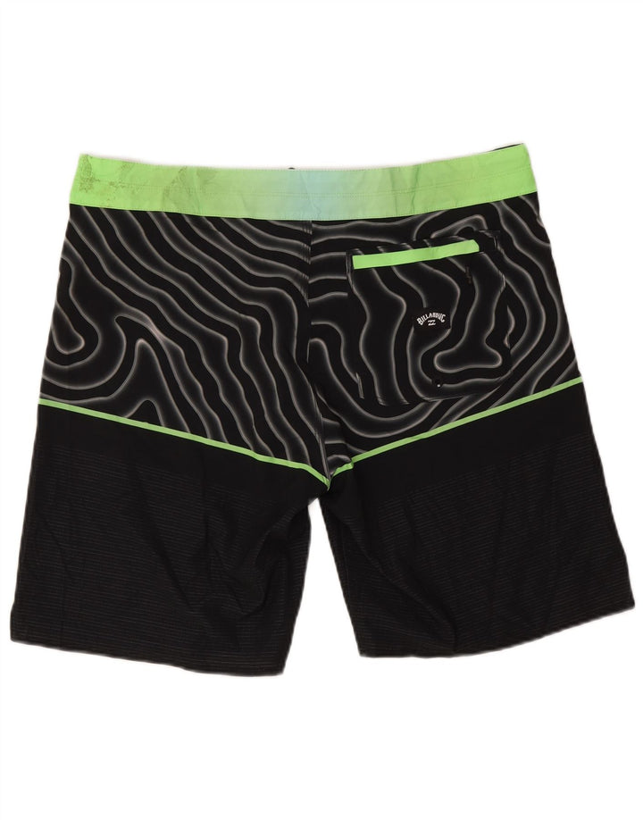 Billabong Mens Swimming Shorts Large  Black Geometric Polyester