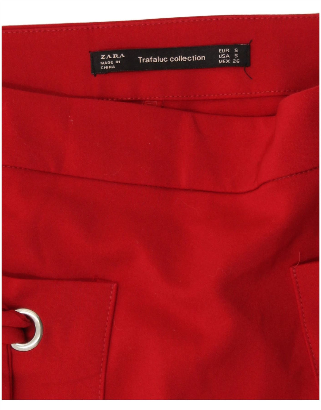 Zara Womens Skort UK 8 Small  Red Cotton