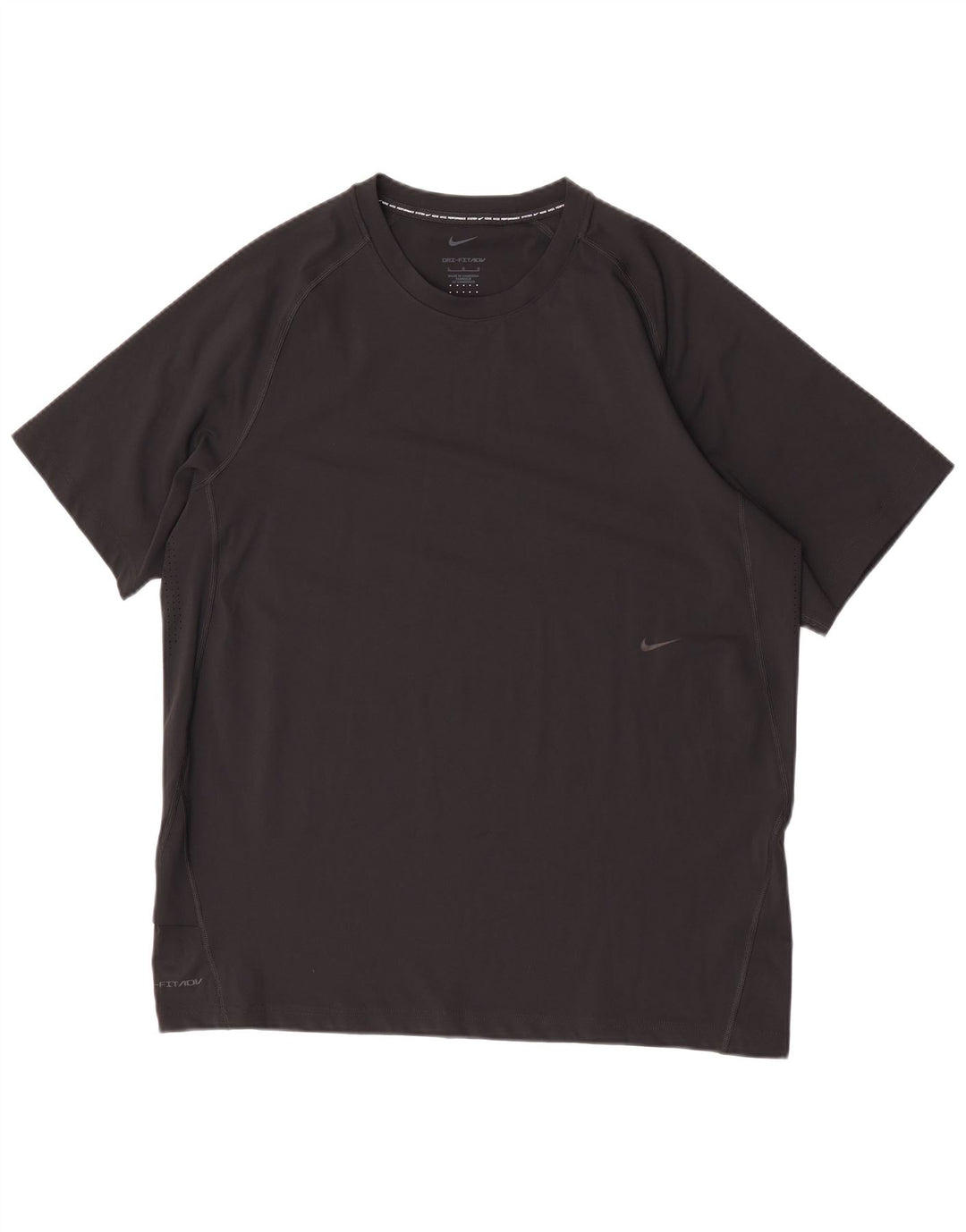 Nike Mens Dri Fit T-Shirt Top Large Black Polyester