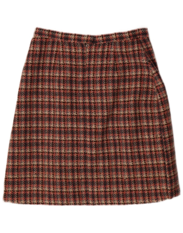 Vintage Womens A-Line Skirt EU 38 Medium W28  Pink Houndstooth