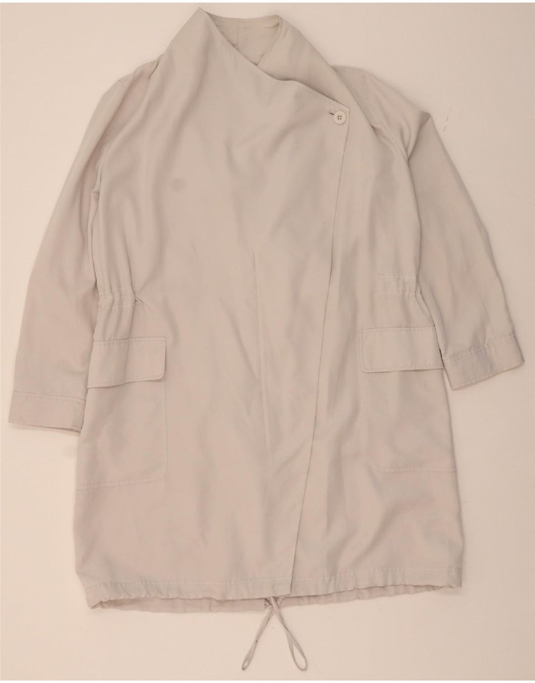 FRENCH CONNECTION Womens Overcoat UK 12 Medium  White Lyocell Vintage French Connection and Second-Hand French Connection from Messina Hembry 