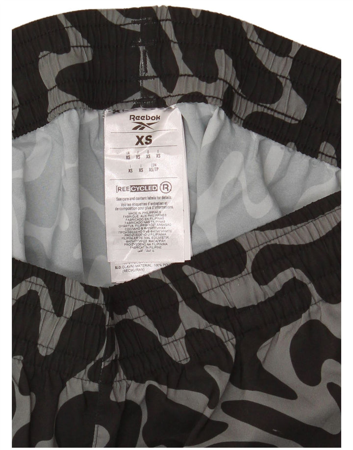 Reebok Mens Sport Shorts XS  Black Camouflage Polyester