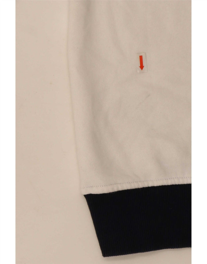 Tommy Hilfiger Mens Graphic Sweatshirt Jumper Medium White Colourblock