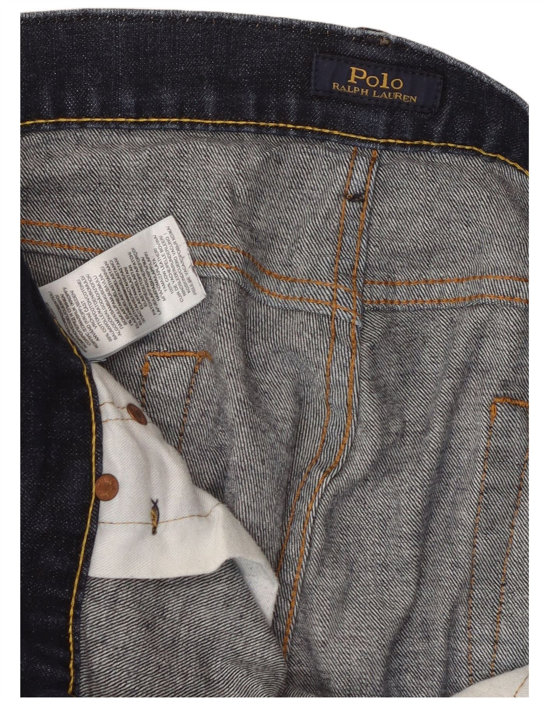 Polo Ralph Lauren Mens Skinny Jeans W36 L32 Navy Blue Cotton