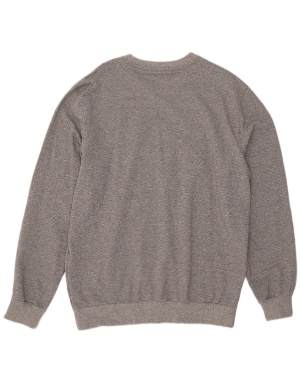 Champion Mens Sweatshirt Jumper 2XL Grey Flecked Cotton