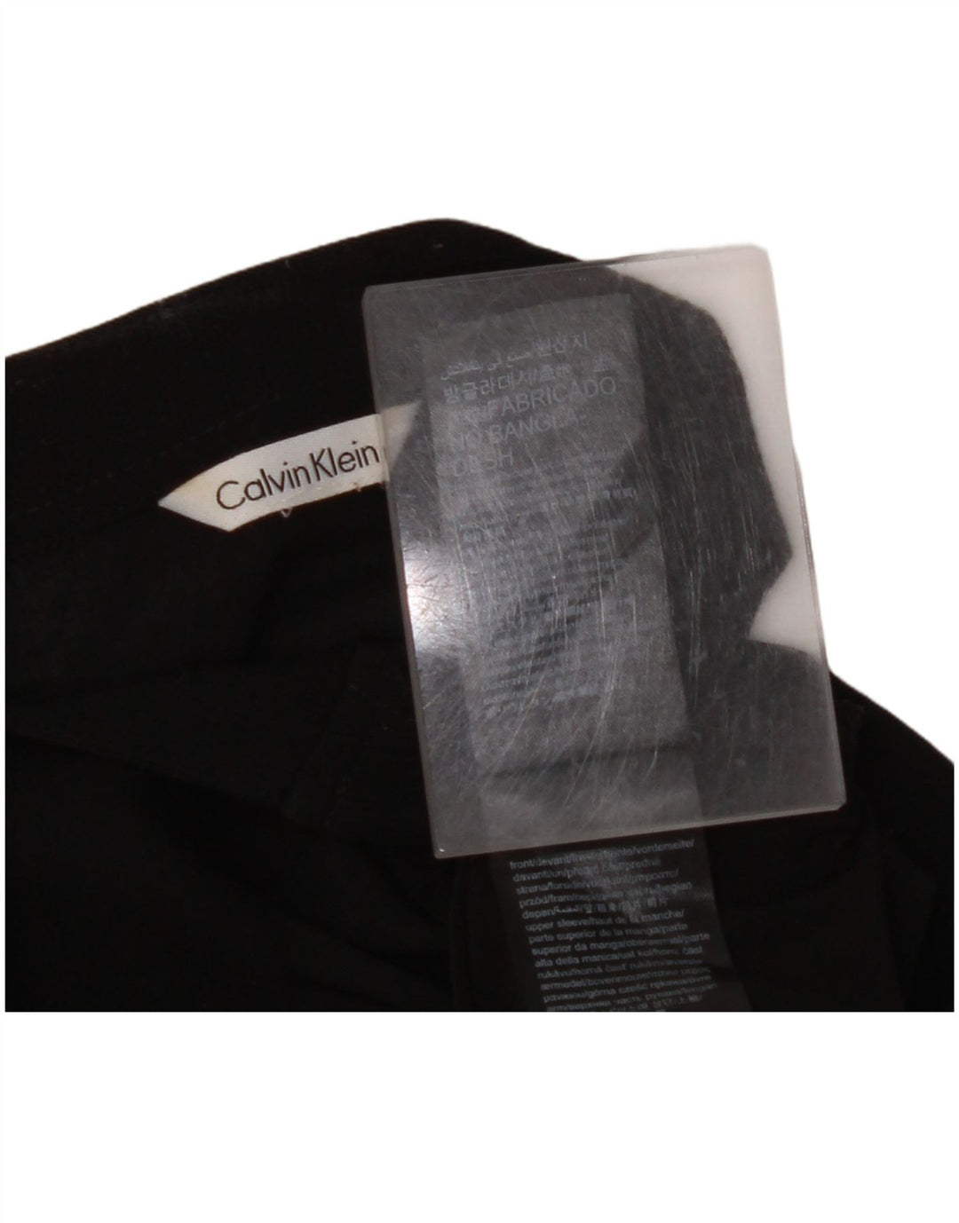 CALVIN KLEIN Womens Shirt Blouse UK 12 Medium Black Polyester