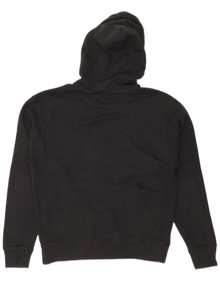 Champion Mens Graphic Hoodie Jumper Medium Black Cotton