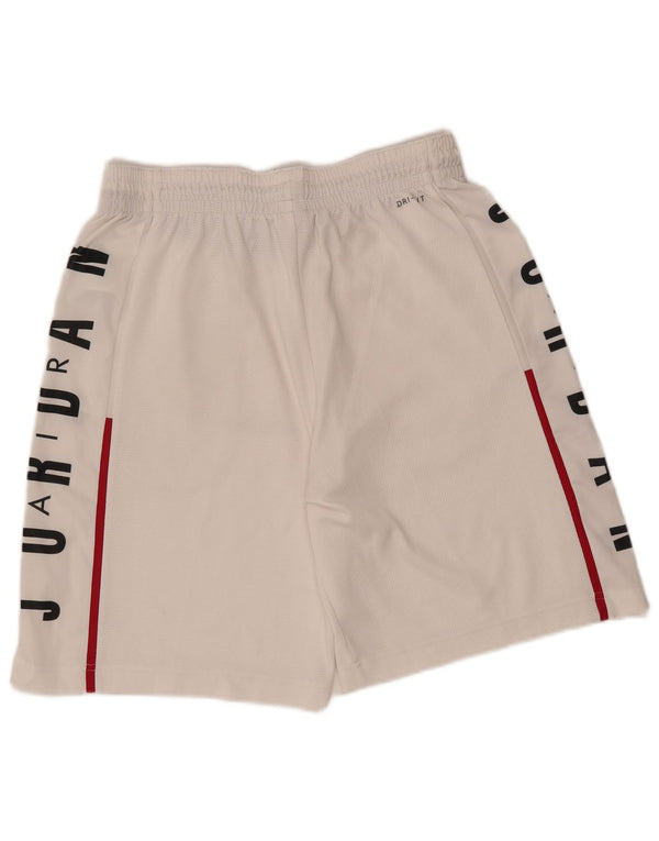 Jordan Mens Dri Fit Graphic Sport Shorts Large  White Polyester