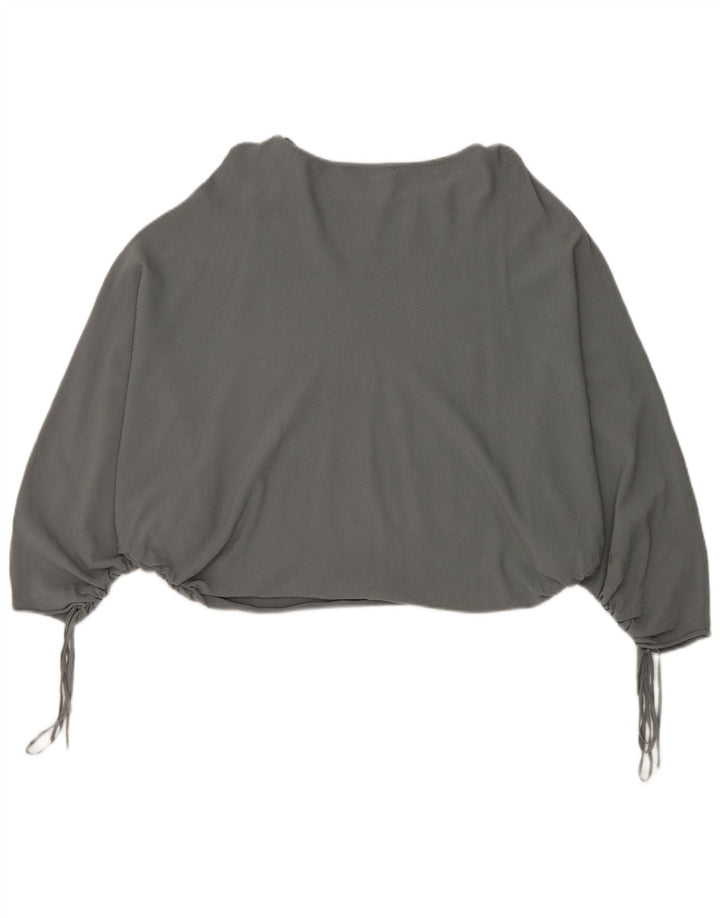 Zara Womens Batwing Blouse Top UK 14 Medium Grey