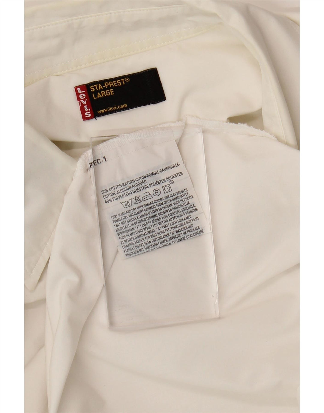 LEVI'S Mens Shirt Large White Cotton