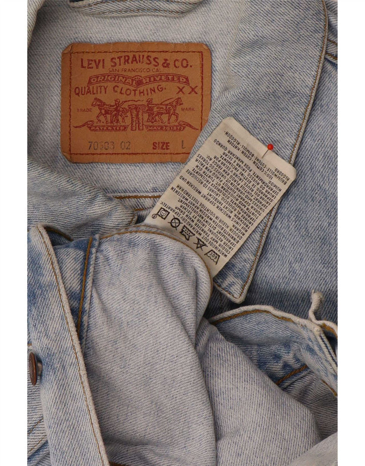 Levi's Mens Denim Jacket UK 40 Large Blue Cotton