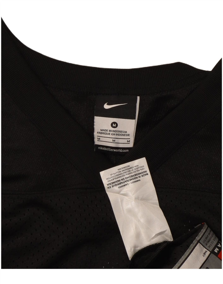 NIKE Womens T-Shirt Top UK 14 Medium Black Polyester