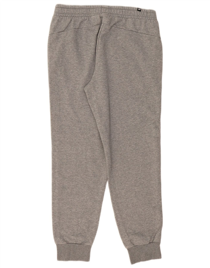 PUMA Mens Tracksuit Trousers Joggers Large  Grey Flecked Cotton