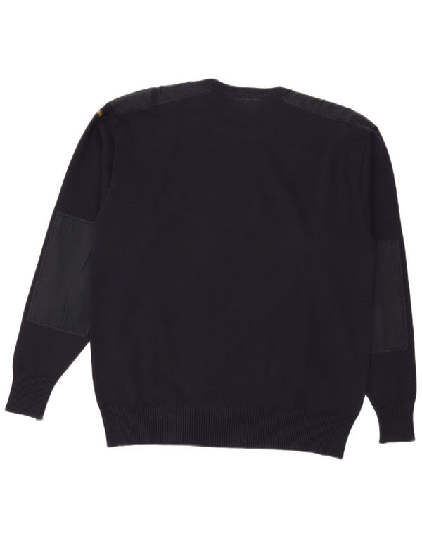 Paul & Shark Mens Crew Neck Jumper Sweater Large Navy Blue Wool