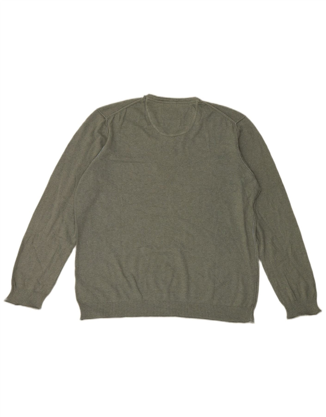 White Stuff Mens V-Neck Jumper Sweater XL Khaki Cotton