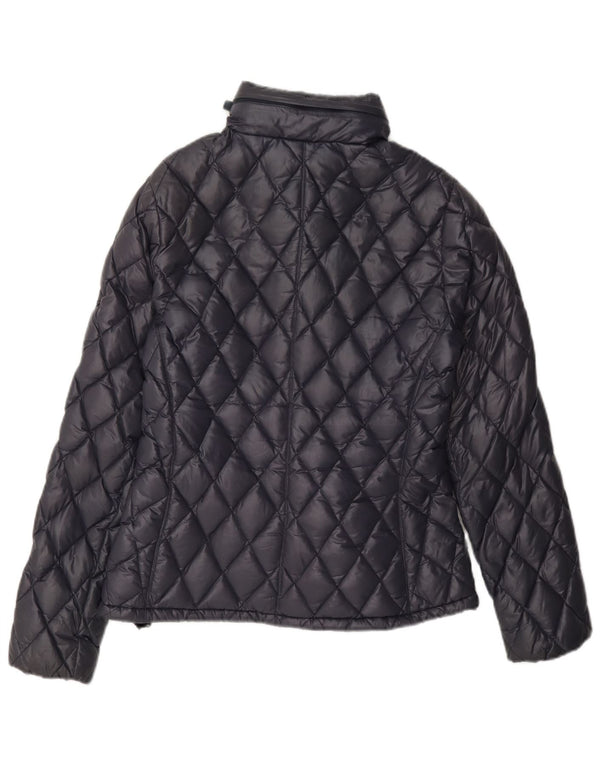Aspesi Womens Quilted Jacket UK 10 Small Navy Blue Polyamide