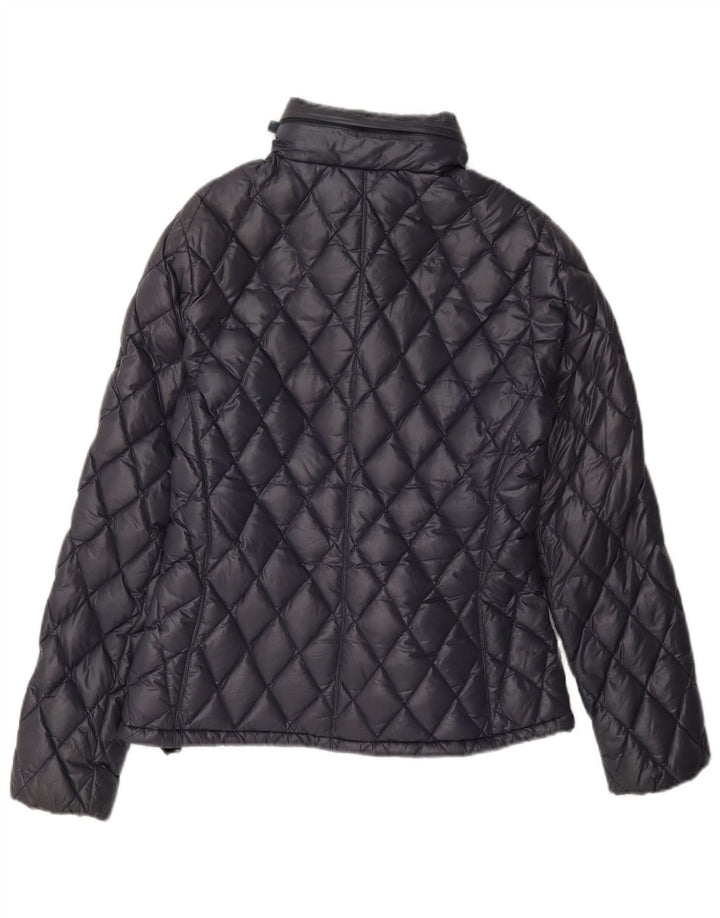 Aspesi Womens Quilted Jacket UK 10 Small Navy Blue Polyamide