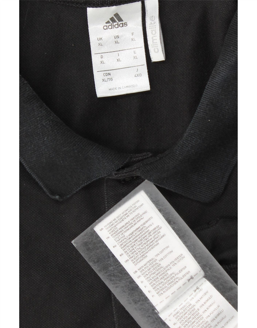 ADIDAS Mens Climalite Polo Shirt XL Black Cotton
