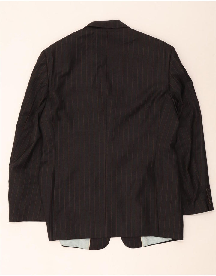 Ted Baker Mens 3 Button Blazer Jacket EU 42 XL Grey Striped Wool