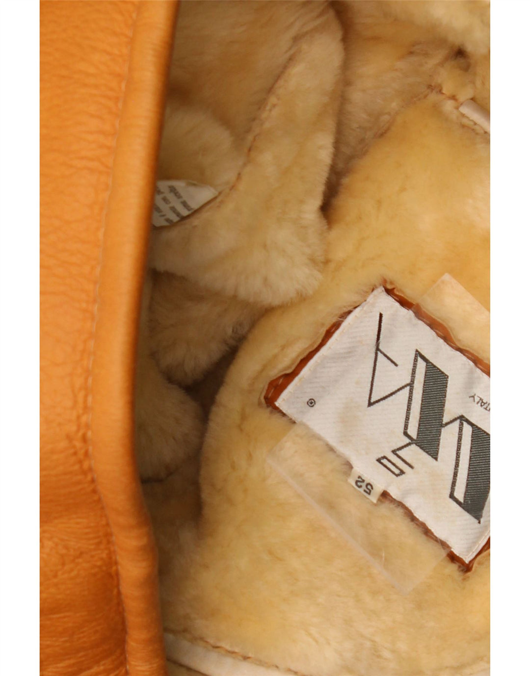 VINTAGE Mens Shearling Jacket IT 52 XL Beige Shearling