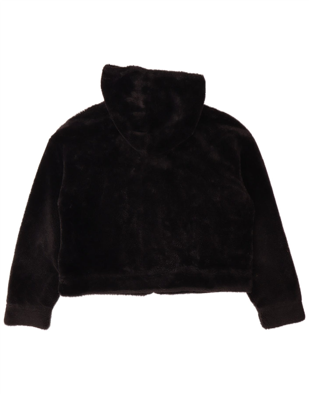 UGG Womens Hooded Fleece Jacket UK 14 Medium Black Polyester