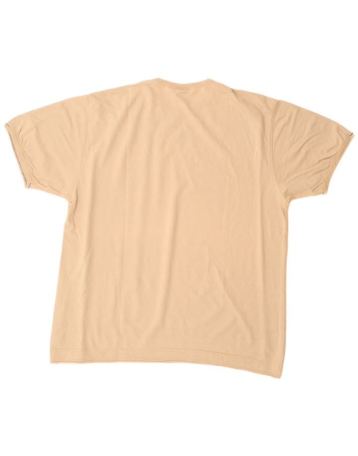 SCOTCH & SODA Mens Graphic Short Sleeve Sweatshirt Jumper XL Beige Cotton