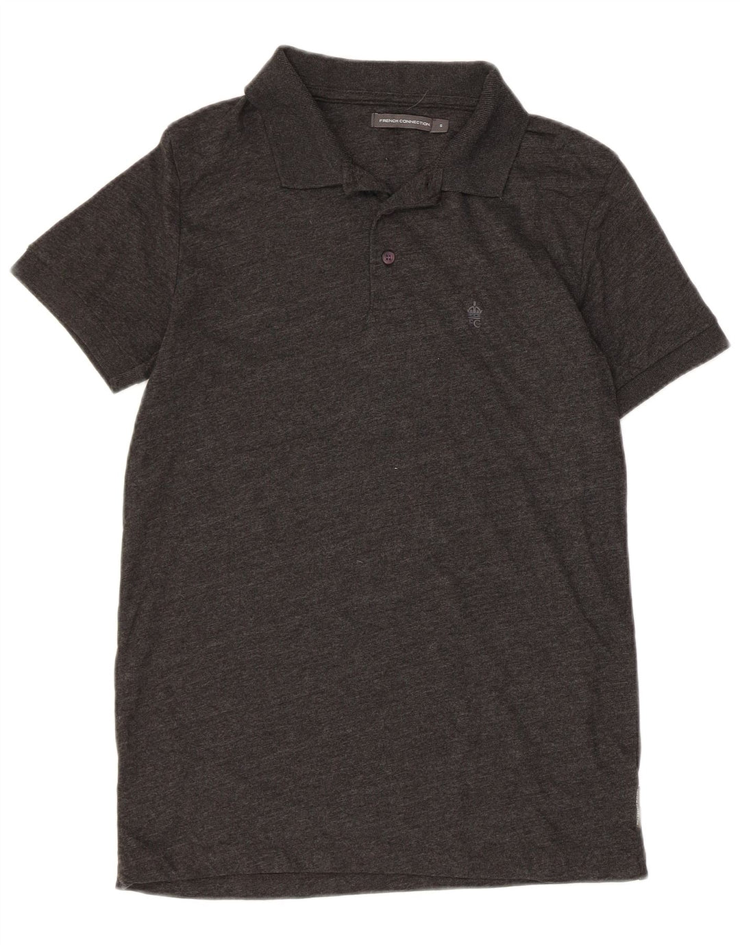 French Connection Mens Polo Shirt Small Grey Cotton