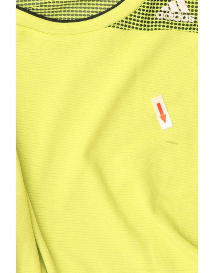 Adidas Mens Climacool T-Shirt Top Large Green Polyester