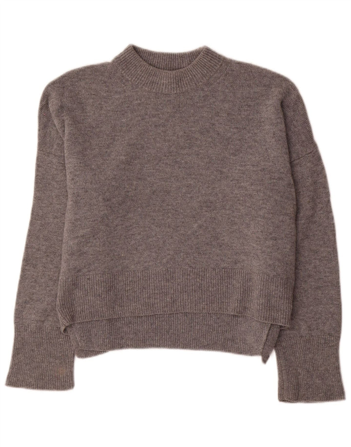 Whistles Womens Oversized Turtle Neck Jumper Sweater UK 10 Small Grey Wool