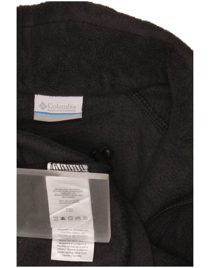 COLUMBIA Womens Fleece Jacket UK 14 Medium Black Polyester