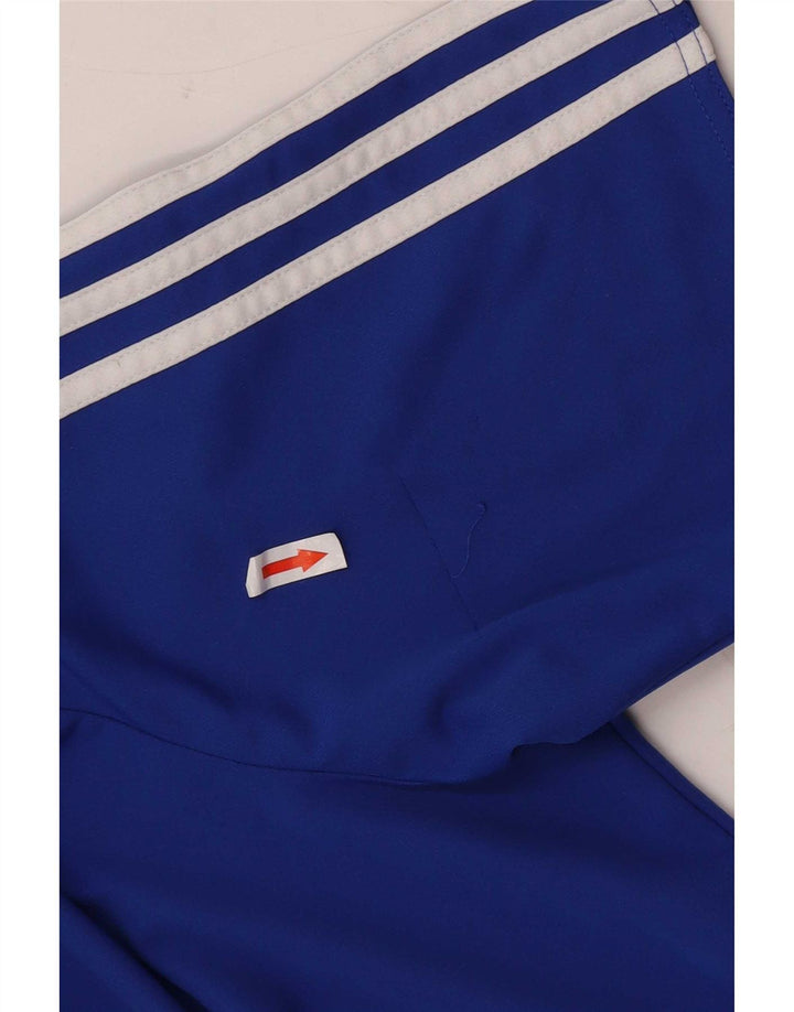 Adidas Mens Climalite T-Shirt Top Large Blue Colourblock Polyester