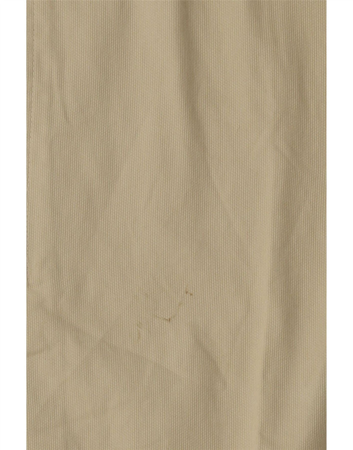VINTAGE Mens Shirt Medium Beige Cotton