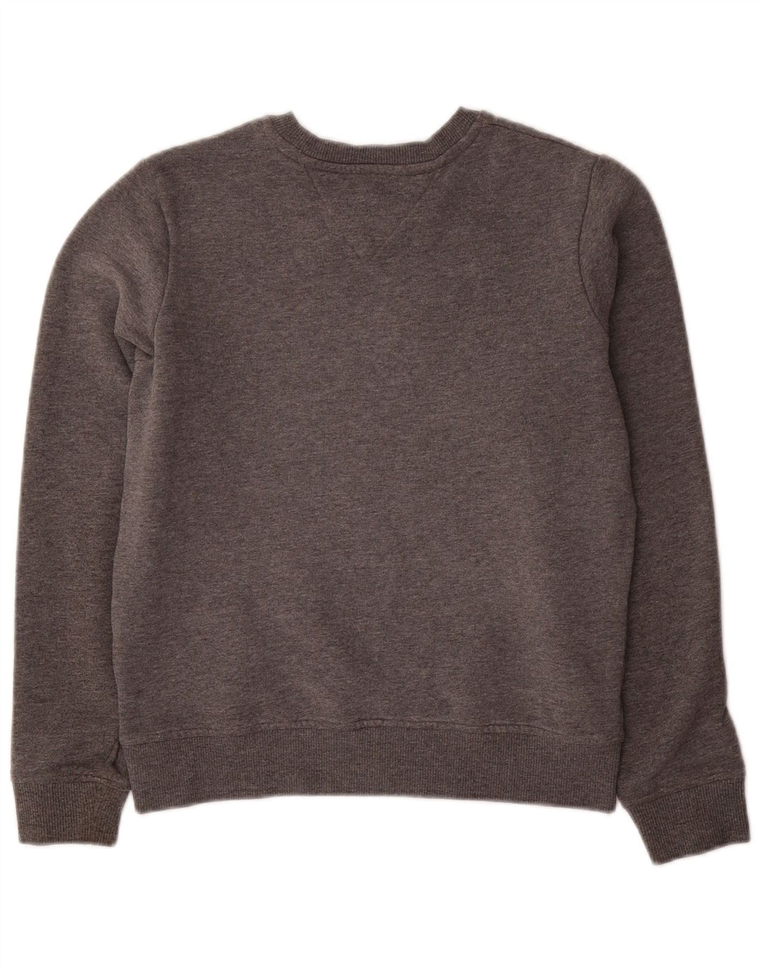 TOMMY HILFIGER Womens Oversized Graphic Sweatshirt Jumper UK 6 XS Grey