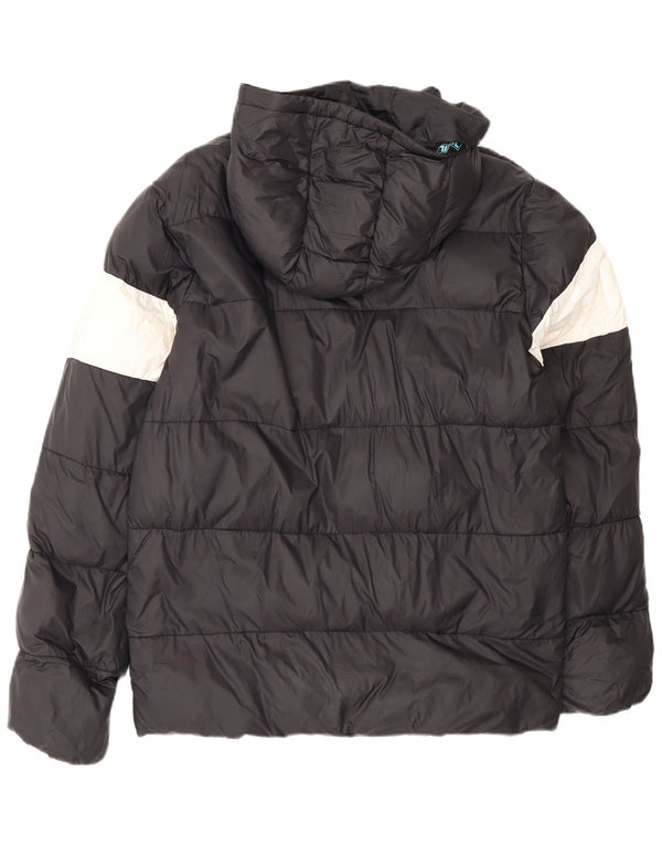 Fila Boys Hooded Padded Jacket 15-16 Years Black Colourblock Polyamide