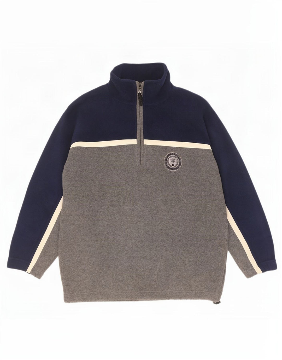 Campagnolo Mens Zip Neck Fleece Jumper Medium Grey Colourblock Polyester