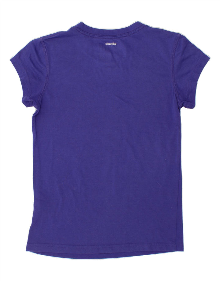 ADIDAS Girls T-Shirt Top 4-5 Years Medium  Blue Vintage Adidas and Second-Hand Adidas from Messina Hembry 