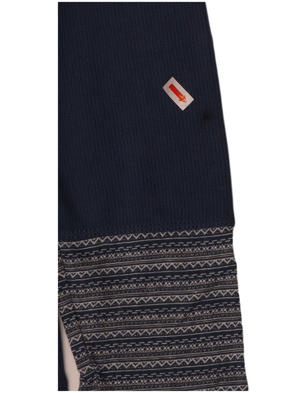 EDDIE BAUER Womens Top Long Sleeve UK 16 Large Navy Blue Striped Cotton