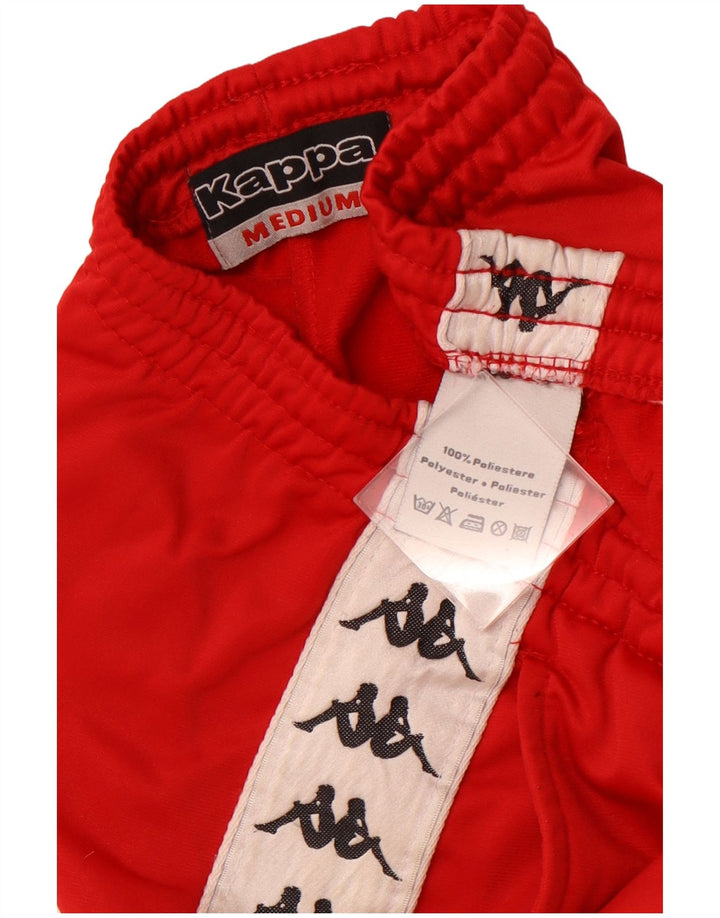 KAPPA Mens Graphic Tracksuit Trousers Medium  Red Polyester