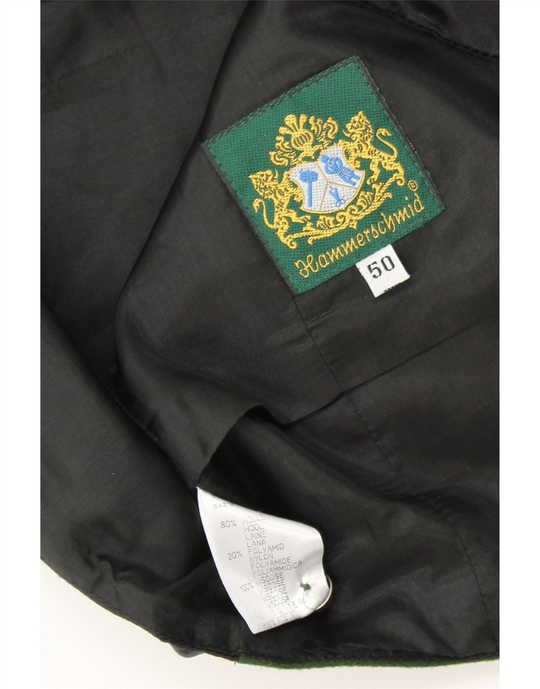 HAMMERSCHMID Mens Waistcoat EU 50 Medium Green Wool