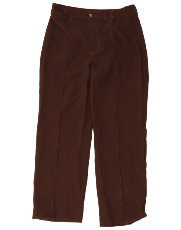 Zara Womens Straight Casual Trousers XL W32 L32 Brown