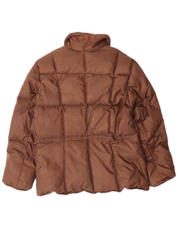 ESPRIT Womens Padded Jacket UK 16 Large Brown Nylon
