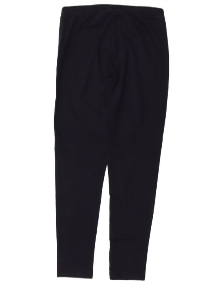 CHAMPION Womens Leggings UK 14 Large Navy Blue Cotton