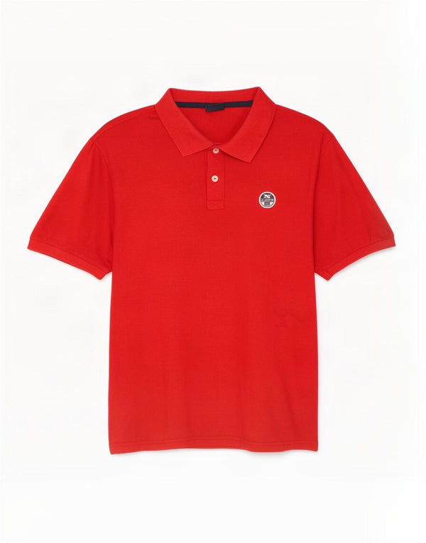 North Sails Mens Polo Shirt Medium Red Cotton