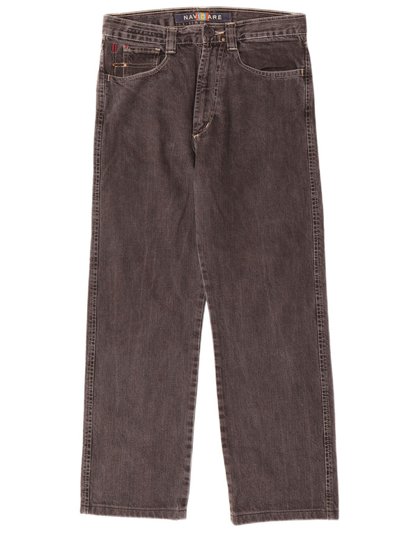 Navigare Mens Straight Jeans IT 46 Small W30 L29 Grey Cotton