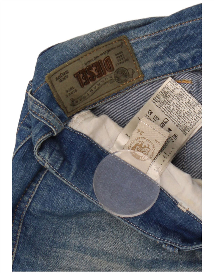 DIESEL Womens Grupee Super Skinny Jeans W26 L33 Blue Cotton