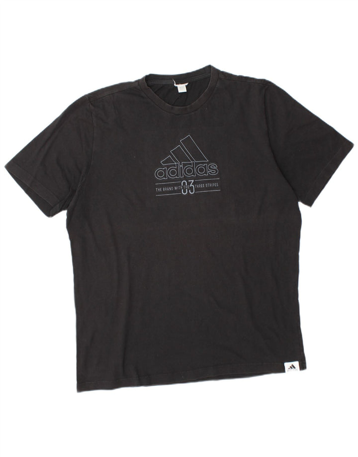 ADIDAS Mens Graphic T-Shirt Top Large Black