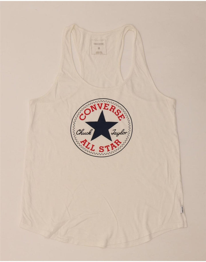 CONVERSE Womens Chuck Taylor Graphic Vest Top UK 12 Medium White