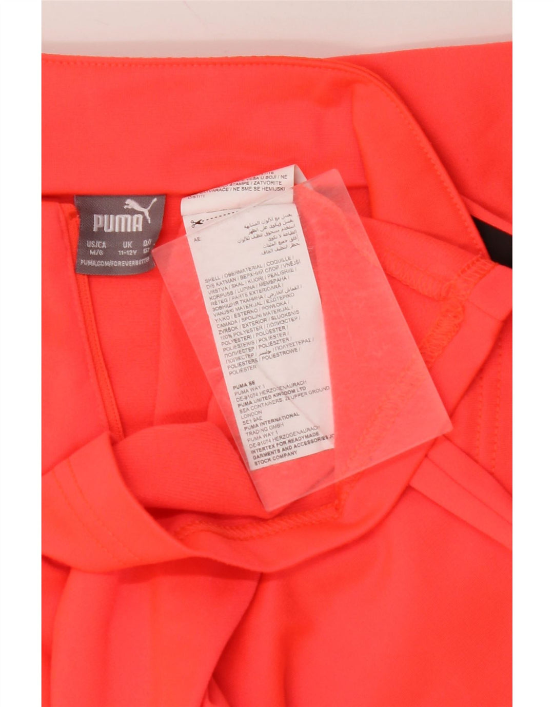 PUMA Boys Zip Neck Pullover Tracksuit Top 11-12 Years Red Colourblock