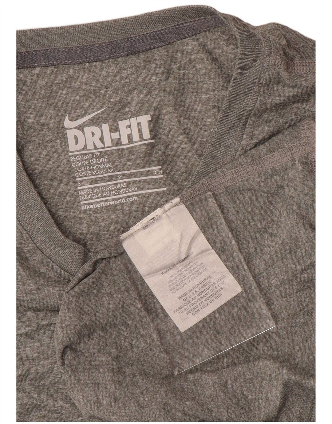 Nike Womens Dri Fit Regular Fit Top Long Sleeve UK 10 Small Grey Polyester