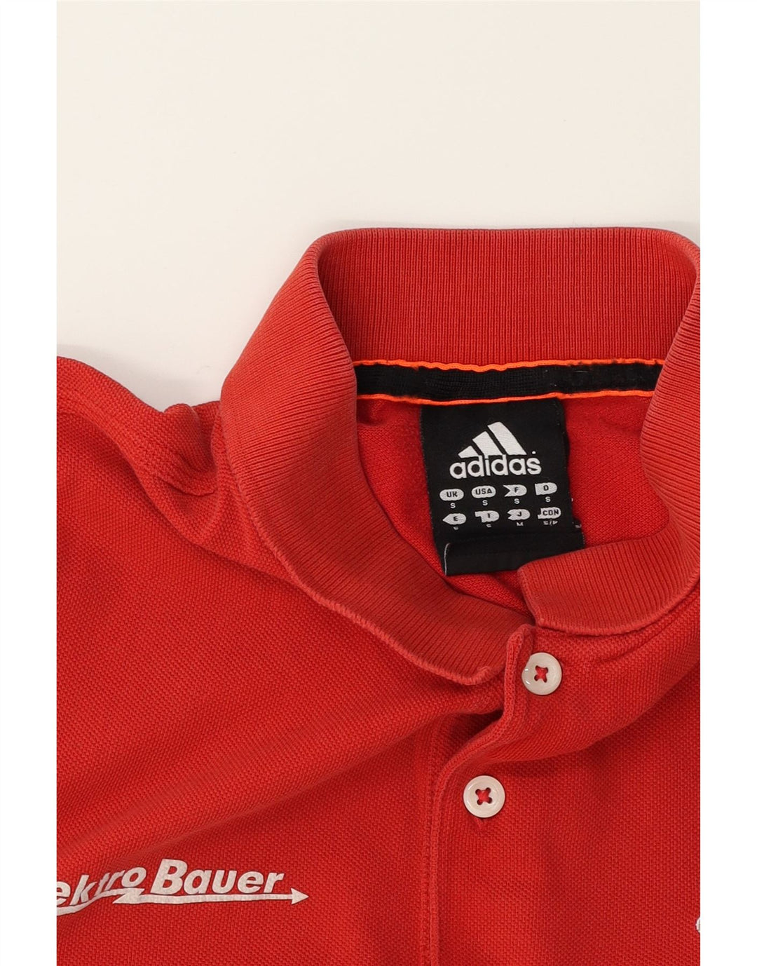 ADIDAS Mens Polo Shirt Small Red Cotton Vintage Adidas and Second-Hand Adidas from Messina Hembry 